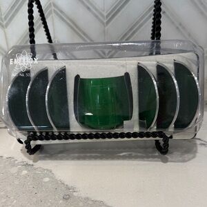 Vintage Emalox Plate Cup Condiment Serving Set Tiny Norway Enamel Seven Pieces